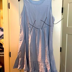 Light blue cotton dress, XXL